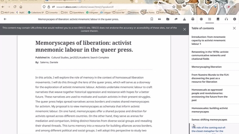 Thumbnail for Accessibility Functions in EBSCOhost