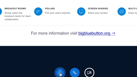 Thumbnail for Big Blue Button overview for viewers (students)