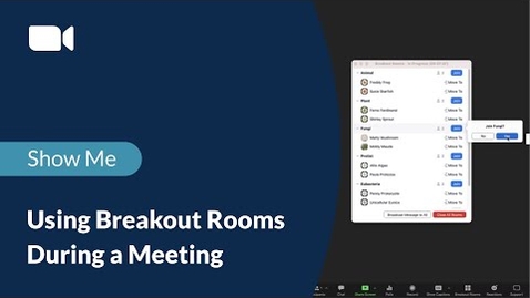 Thumbnail for Using Breakout Rooms During a Meeting