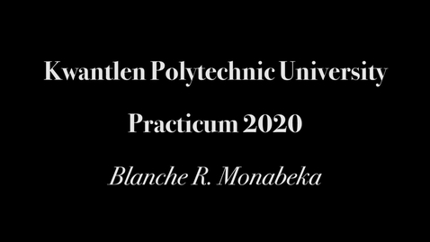 Thumbnail for PSYCH Practicum: Calvary Worship Centre by Blanche Monabeka