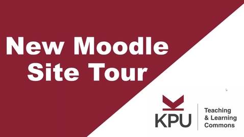 Thumbnail for New Moodle site tour - April 2022