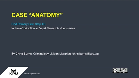 Thumbnail for Legal Research 4C Case Anatomy