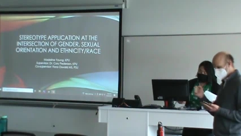 Thumbnail for Stereotype Application at the Intersection of Gender, Sexual Orientation and Race/Ethnicity by Madeline Young - Honours Thesis Defense 2022
