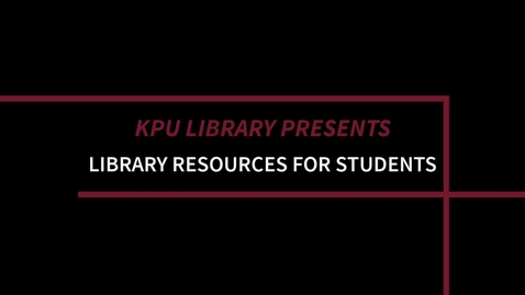 Thumbnail for Library Resources for Students