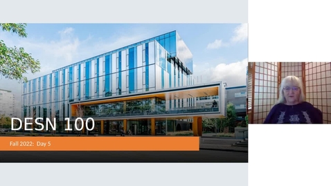 Thumbnail for DESN 100 Recording  Day 5