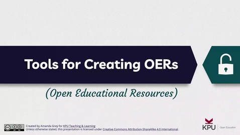 Thumbnail for Tools for Creating OERs