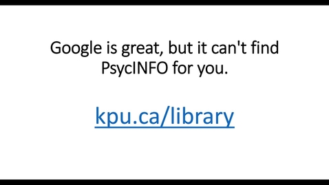 Thumbnail for How to find PsycINFO for PSYC 1100 &amp; 1200