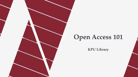 Thumbnail for Open Access 101