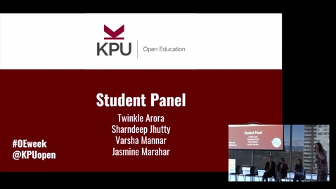 Thumbnail for Open Ed Event 2020 - Student Panel