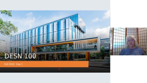 Thumbnail for DESN 100 Recording Day 1