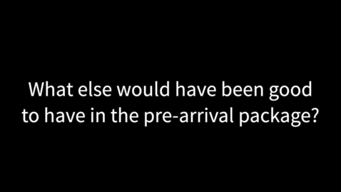 Thumbnail for Improving the Pre-Arrival Package: Student Suggestions