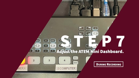 Thumbnail for Recording Studio - Recording Option on the ATEM Mini Dasboard