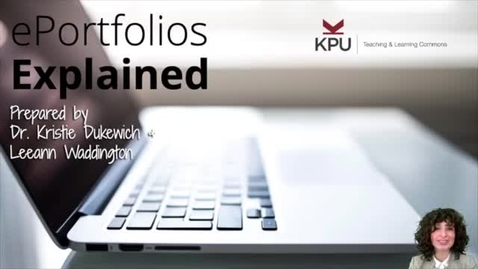 Thumbnail for ePortfolios Explained Webinar