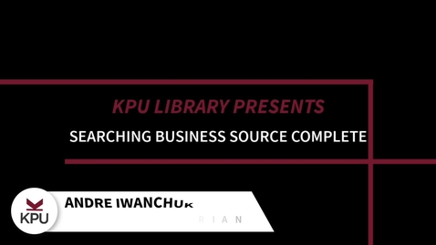 Thumbnail for Searching Business Source Complete