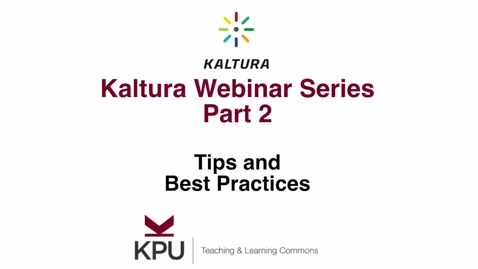 Thumbnail for Kaltura Webinar 2.4