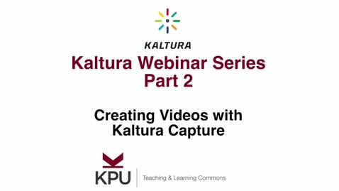 Thumbnail for Kaltura Webinar 2.3