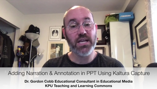 Powerpoint Narration and Annotation Using Kaltura Capture