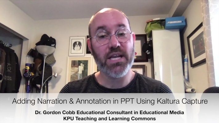 Powerpoint Narration and Annotation Using Kaltura Capture