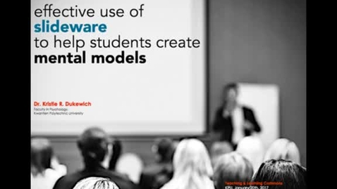 Thumbnail for Effective Use of Slides to Help Students Create Mental Models