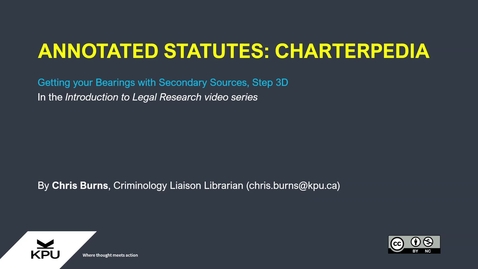Thumbnail for Legal Research 3D Annotated Statutes (Charterpedia)