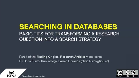 Thumbnail for CRIM Methods 4-Searching in Databases: Basic Tips