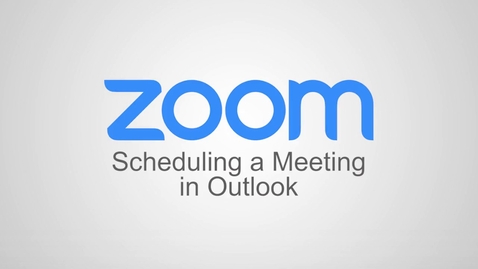 Thumbnail for Scheduling a Meeting in Outlook
