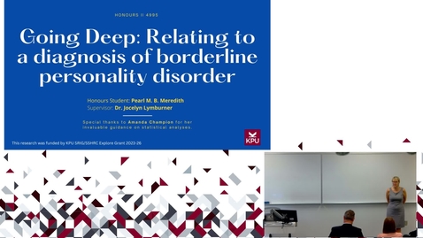 Thumbnail for Pearl Meredith Honours Thesis Defenses  2024