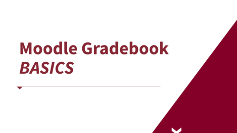 Thumbnail for Moodle Gradebook Basics