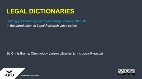 Thumbnail for Legal Research 3B Dictionaries
