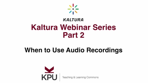 Thumbnail for Kaltura Webinar 2.5