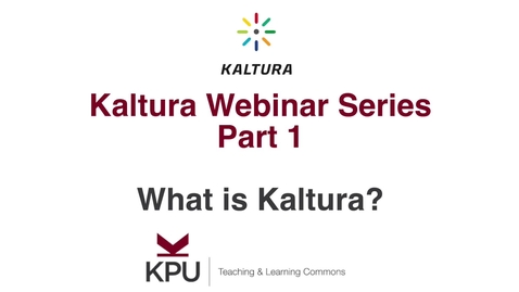 Thumbnail for Kaltura Webinar 1.3