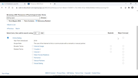 Thumbnail for PsycINFO Advanced Search