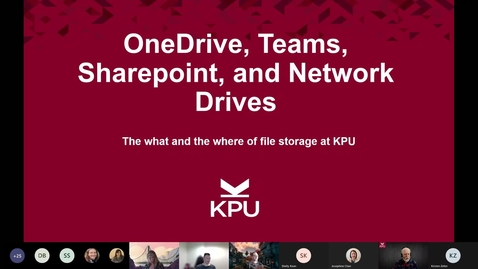 Thumbnail for File Storage @ KPU - OneDrive, Teams, and Sharepoint - April 7th session