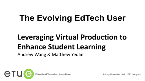 Thumbnail for Leveraging Virtual Production to Enhance Student Learning