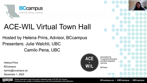 Thumbnail for ACE-WIL Townhall: B.C. WIL COVID-19 Survey Results (December 1, 2020)
