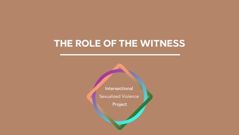 Thumbnail for The Role of the Witness