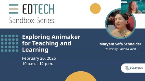 Thumbnail for EdTech Sandbox Series: Exploring Animaker for Teaching and Learning (Feb. 26, 2025)