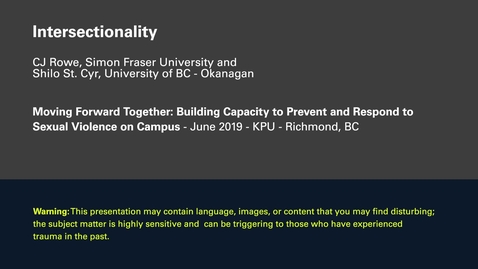 Thumbnail for SVMF - Equity Based Perspectives Intersectionality