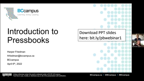Thumbnail for Intro to Pressbooks - SFU webinar