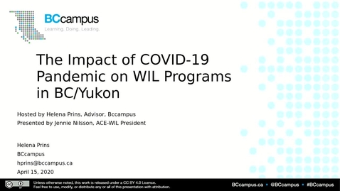 Thumbnail for ACE-WIL Virtual Town Hall #2 (April 15, 2020)