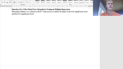 Thumbnail for Question 10.1.3 The Global Test: Hypothesis Testing in Multiple Regression