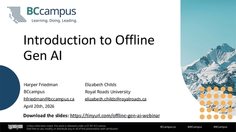 Thumbnail for Introduction to Offline GenAI (April 20, 2026)