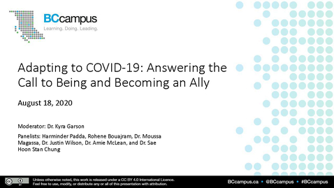 Thumbnail for Adapting to COVID-19: Answering the Call to Being and Becoming an Ally