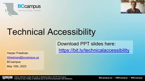 Thumbnail for OER Production Series: Technical Accessibility (May 10, 2023)