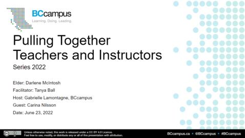 Thumbnail for 6. Pulling Together Teachers and Instructors Series 2022 (June 23, 2022)
