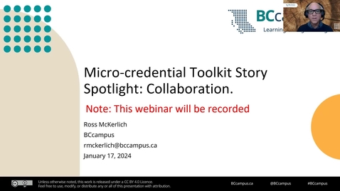 Thumbnail for Micro-credential Toolkit Story Spotlight: Collaboration (Jan. 17, 2024)