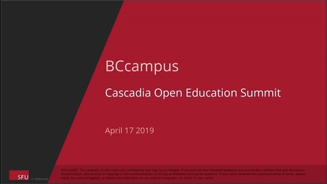 Thumbnail for 2019 Cascadia Open Education Summit - Keynote with Heather M. Ross