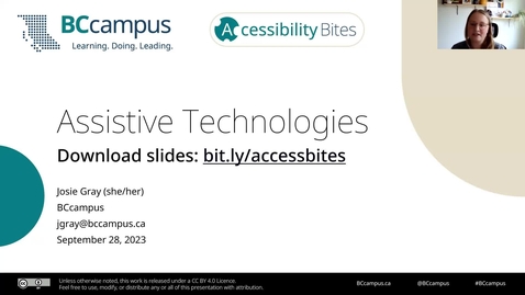Thumbnail for Accessibility Bites 1: Assistive Technologies