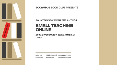 Thumbnail for Q &amp; A with Flower Darby, author of Small Teaching Online