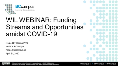 Thumbnail for WIL: Funding Streams and Opportunities in times of COVID19 - April 21, 2020
